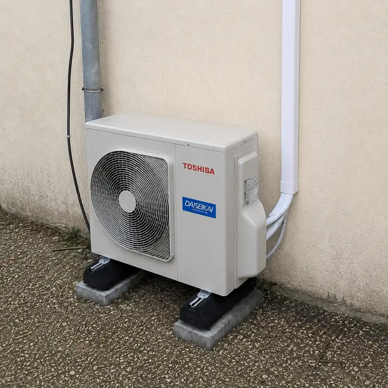 Image installation pompe a chaleur 3 hexagone pac