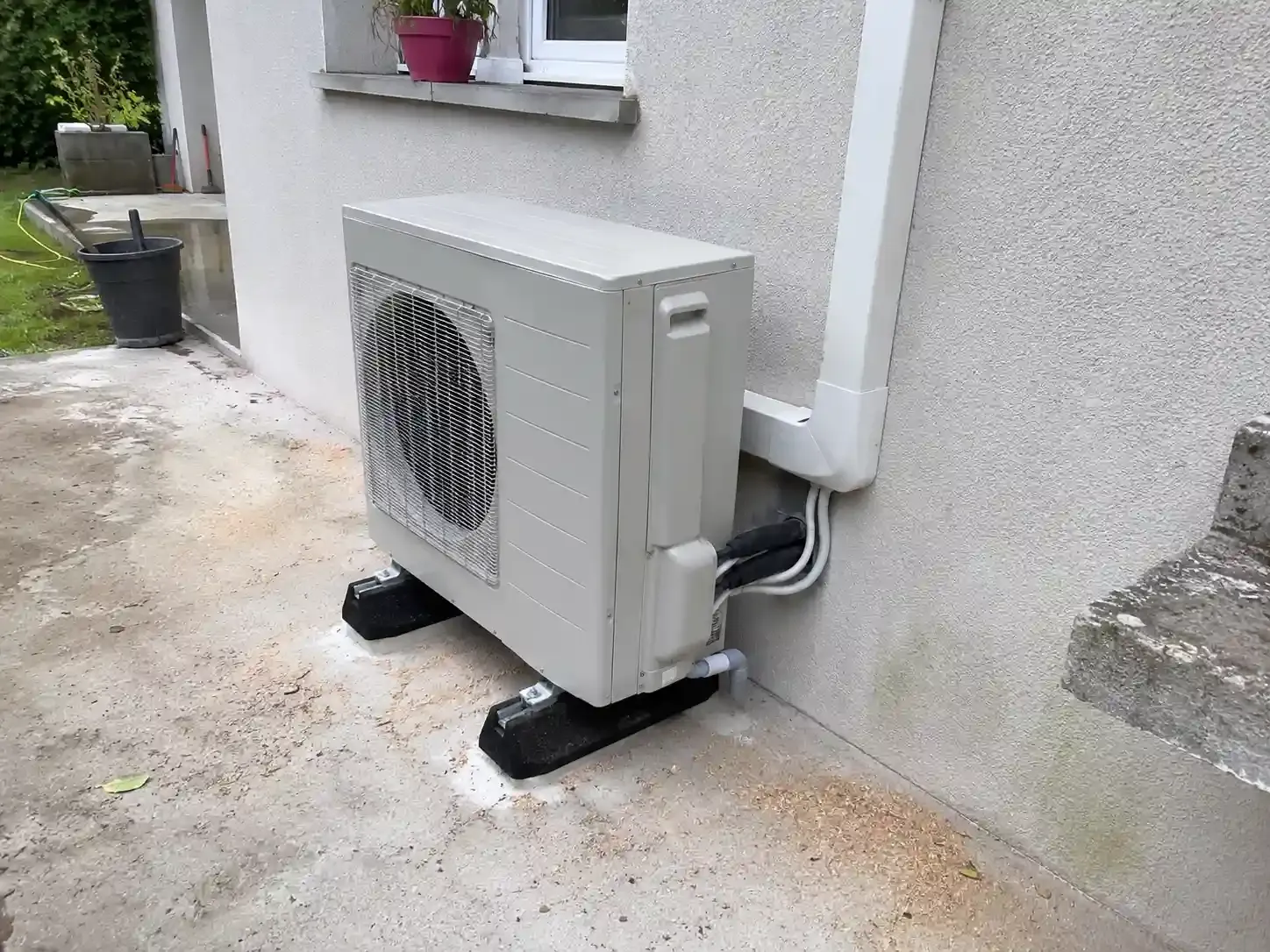 Image installation pompe a chaleur 7 hexagone pac